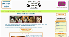Desktop Screenshot of pawsandclaws-ars.org.uk