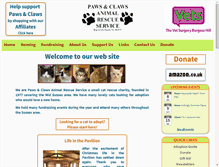 Tablet Screenshot of pawsandclaws-ars.org.uk